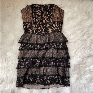 BCBG Maxazria strapless lace dress